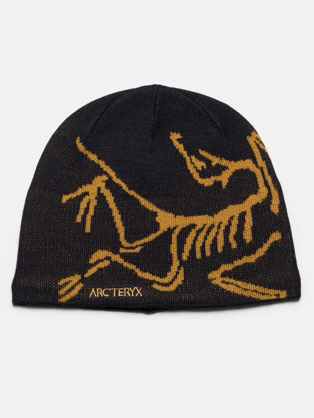 Arc'teryx Black and Gold Bird Head Toque